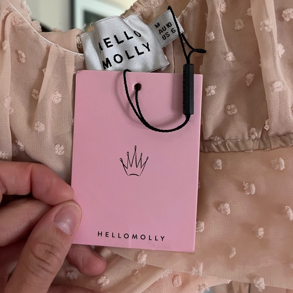 HELLO MOLLY Sunset Crop Nude top Size Medium - Picture 4 of 4